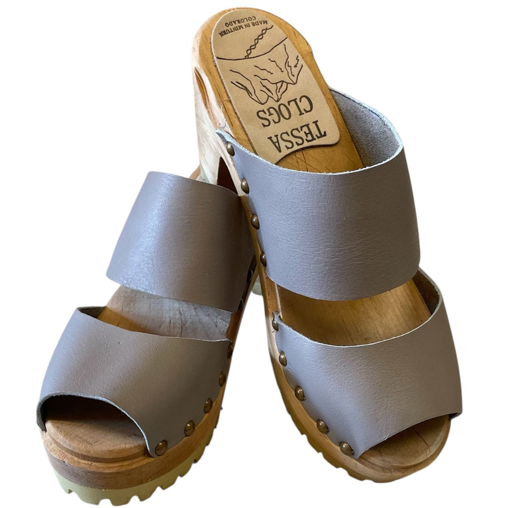 High Heel Mountain Mushroom Two Strap Sandal