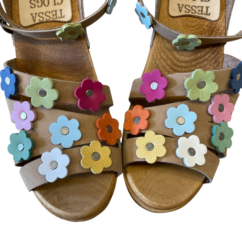 High Heel Mountain Flower Katherine Sandal