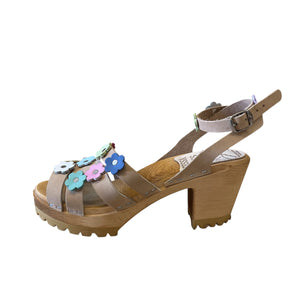 High Heel Mountain Flower Katherine Sandal