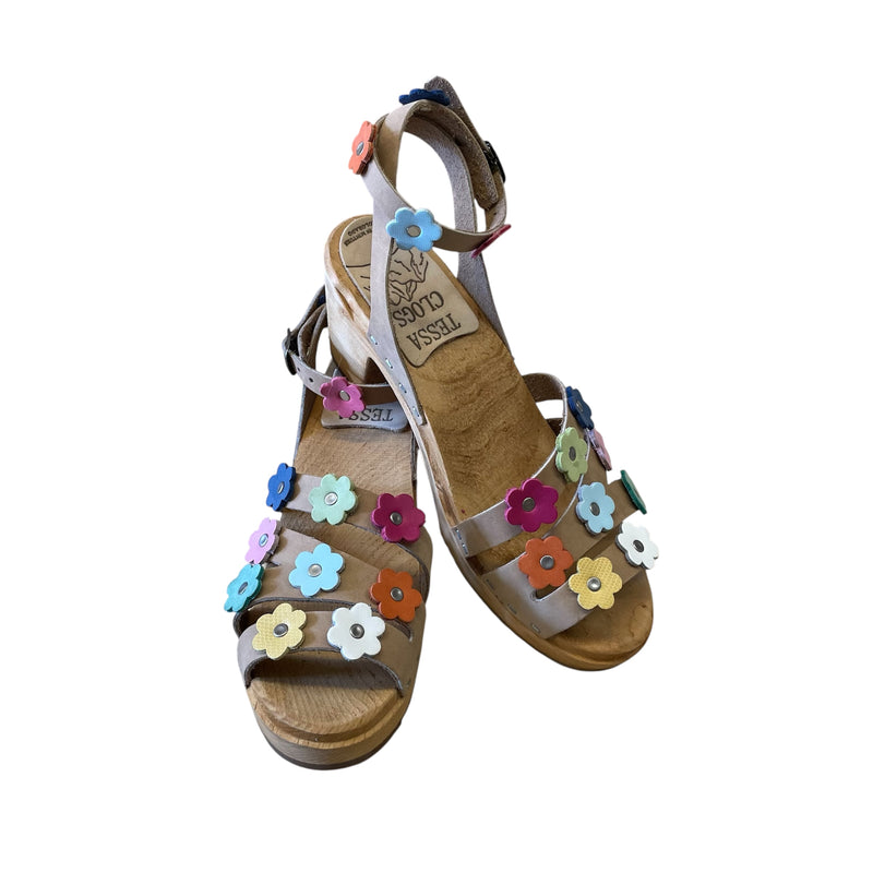 High Heel Flower Katherine Sandal