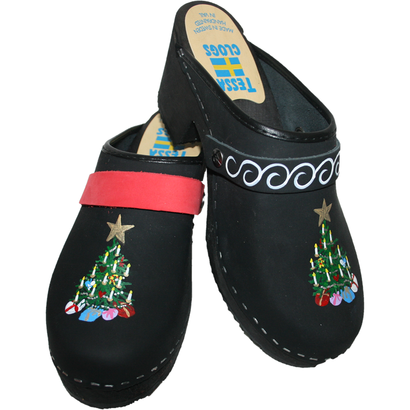 High Heel Black Oil Christmas Design