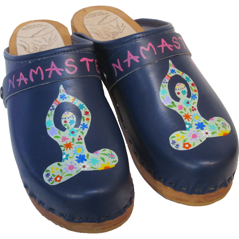 Traditional Heel Blue Namaste