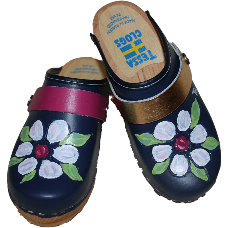 Wide Limited Edition Zoya Embroidered Ribbon Snap Strap – Tessa Clogs /  Swedish Clog Cabin