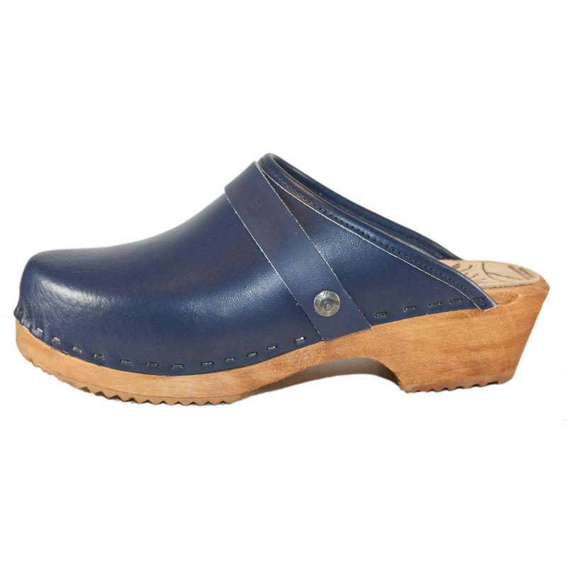 Traditional Heel Blue Leather