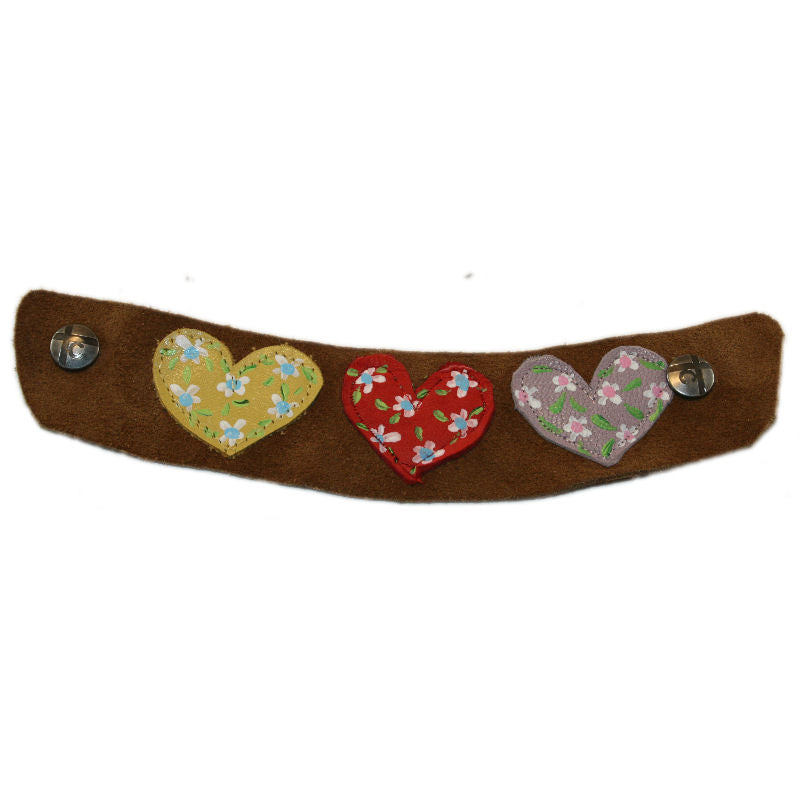Flex Nougat with your choice of Hand Painted Heart Snap Strap