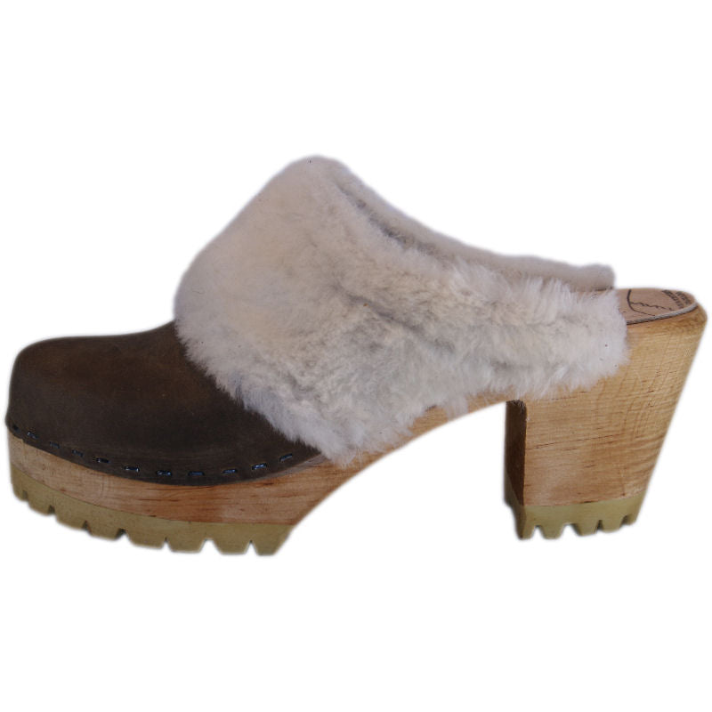 High Heel Mountain  Shearling Brown Yura
