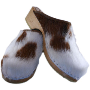 Traditional Heel Brown and White Pony size 41 - In Stock