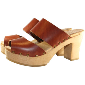 Ultimate high Sandal in Chestnut Brown Vegetable Tanned Leather