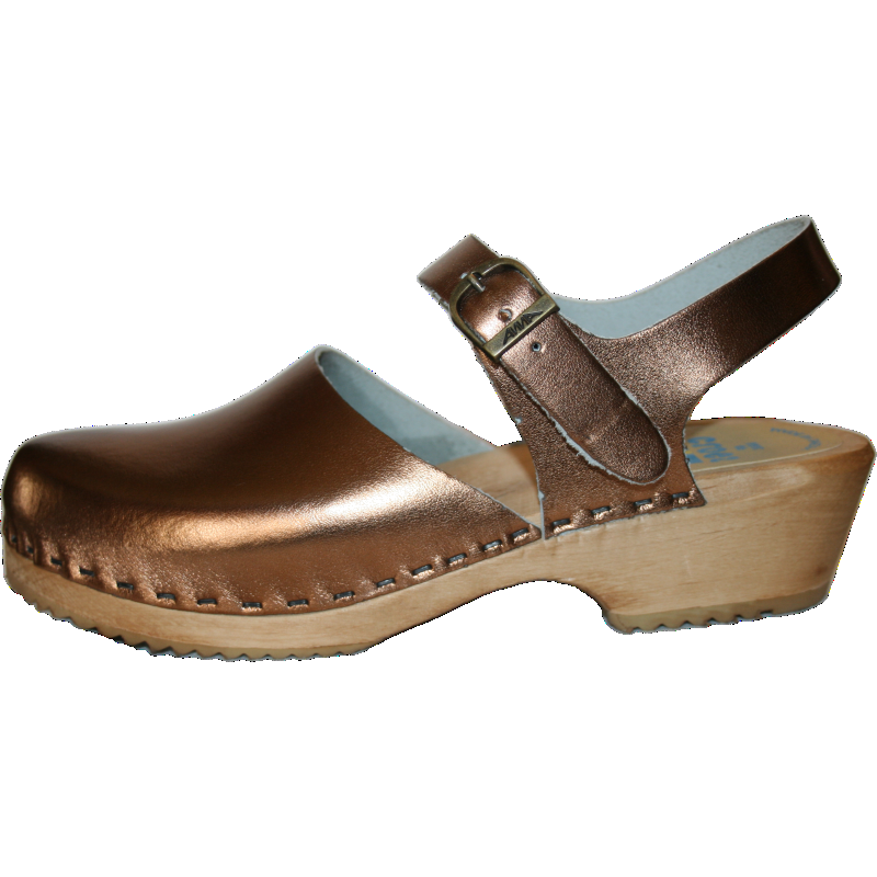 Clog Sandals in Tabacco vegetable tanned leather | Troentorp Clogs |