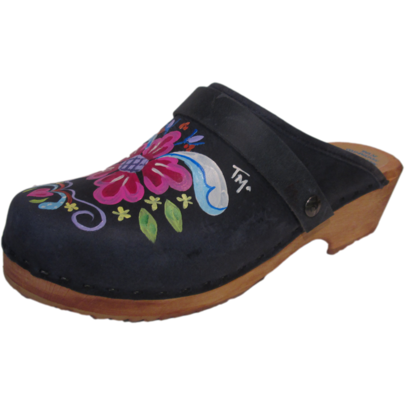 Hand Painted Clogs with Interchangeable Straps