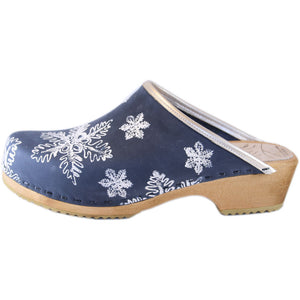 Traditional Heel Holiday Design 2022 - Denim Blue Snowflake