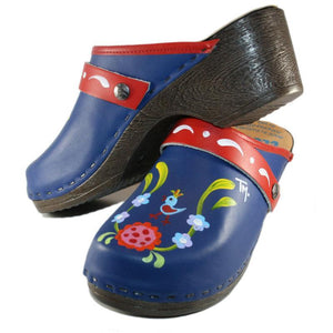 Blue Klara on Flex Brown sole with your choice of Strap
