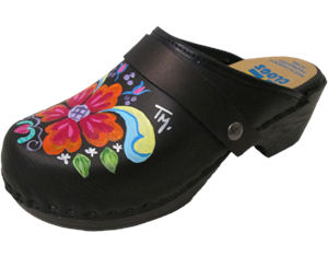 Flex Hand Painted Black Petra with choice of Snap-Strap