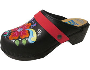 Flex Hand Painted Black Petra with choice of Snap-Strap