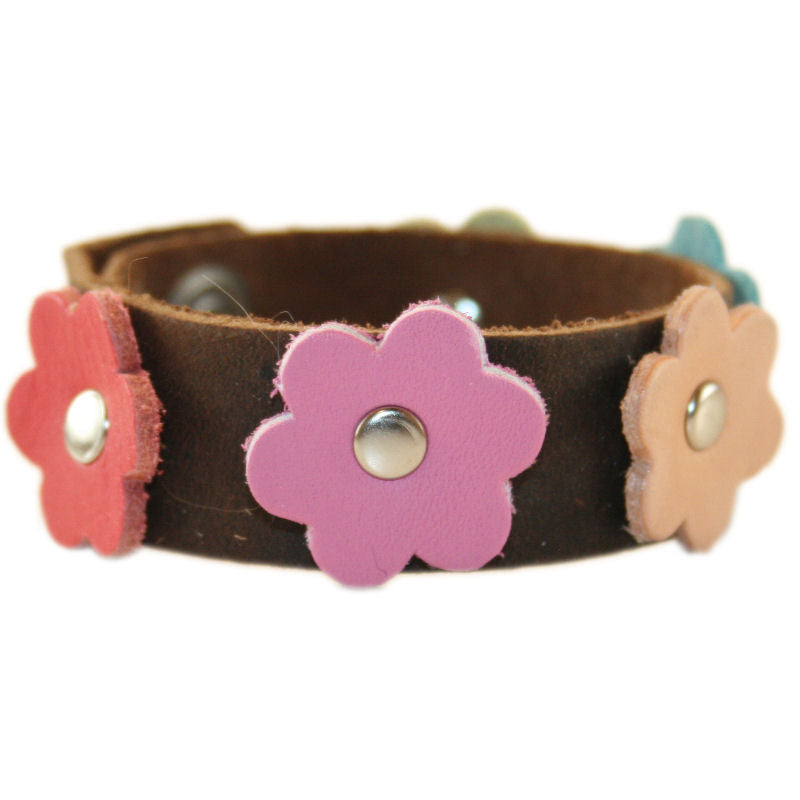 Tessa Flower Bracelet Dark Brown