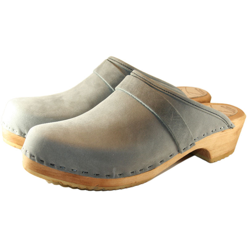 Light Gray Stapled Strap Women's  Clog