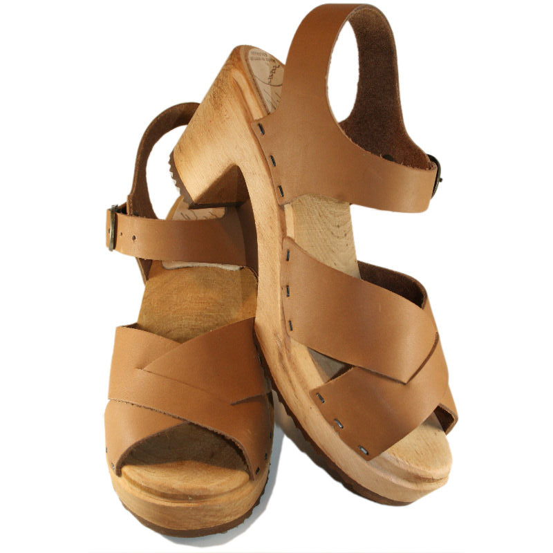 High Heel Heather Sandal in your choice of Oil Tanned Leather