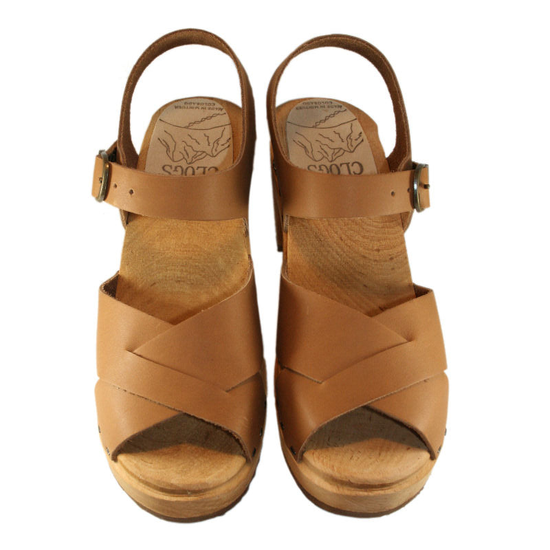 High Heel Heather Sandal in your choice of Oil Tanned Leather