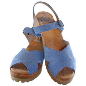 High Heel Mountain Joy Sandal in your choice of Suede