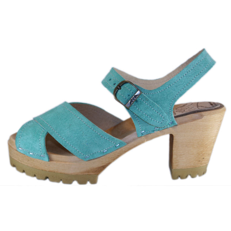 High Heel Mountain Joy Sandal in your choice of Suede