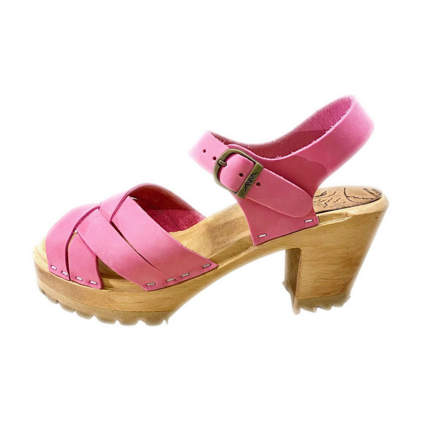 High Heel Mountain Sole Filippa Sandal in your choice of Featured Leather