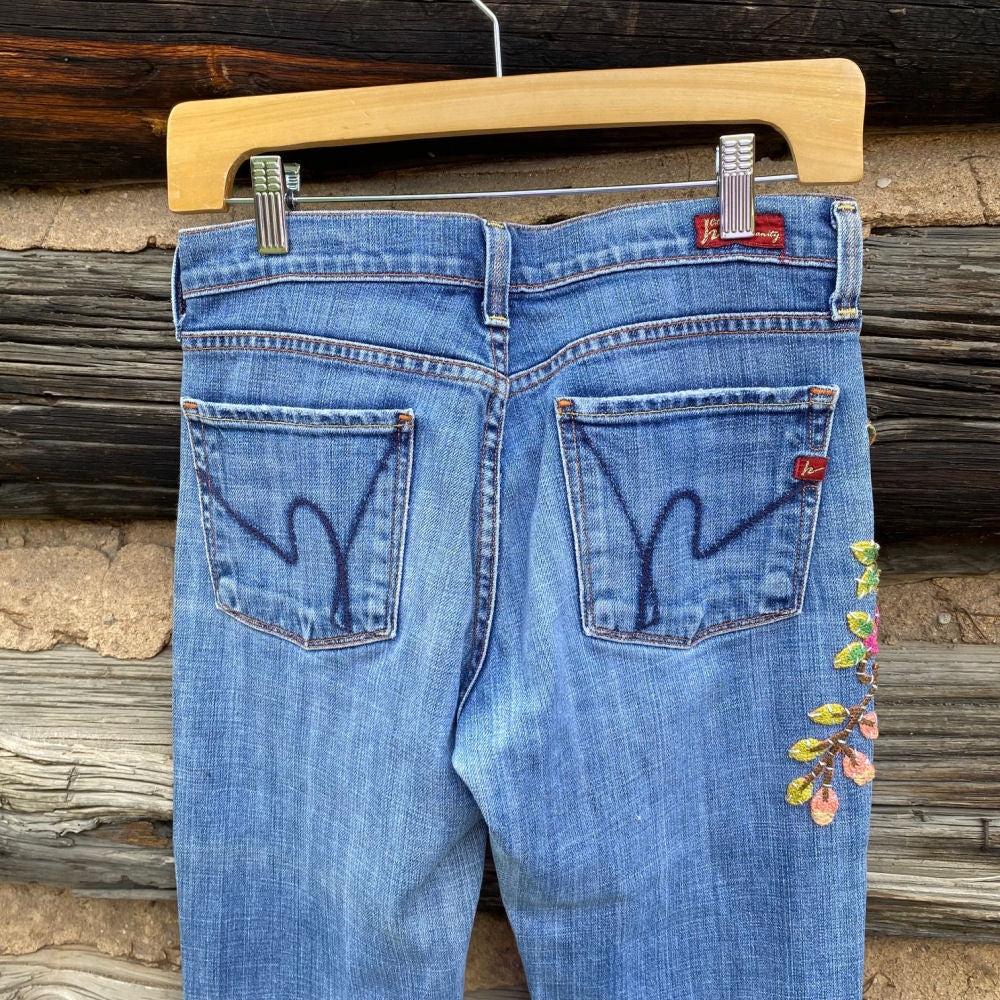 Citizens of Humanity Kelly Stretch Jeans #001 Low Waist Bootcut 30