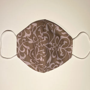 Tessa Reversible Cotton Face Mask in Light Brown-Pink