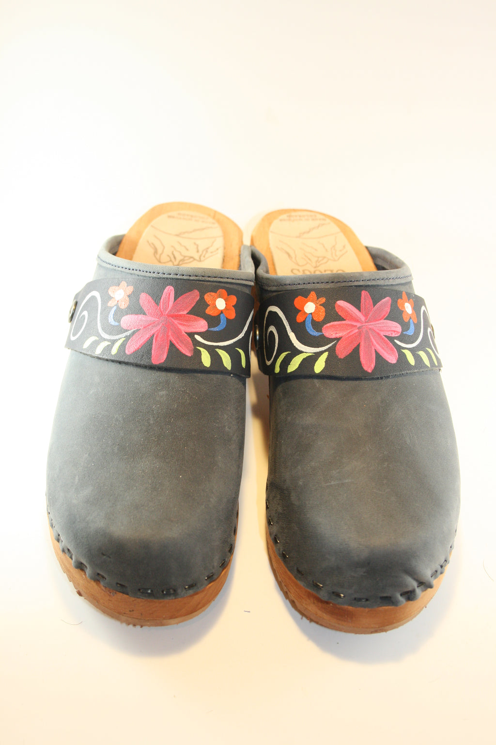 Traditional Heel Denim with Blue Patti Strap size 38 - Factory Seconds