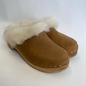 Traditional Heel Dark Tan Shearling size 38 - Factory Seconds