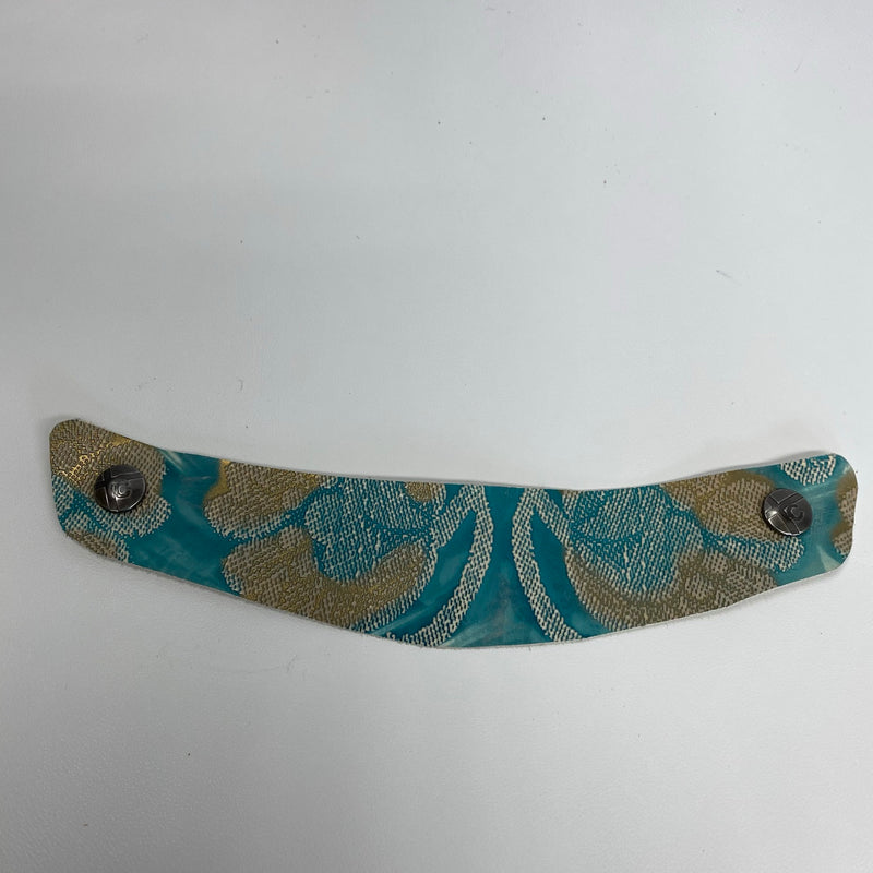 Turquoise Brocade Snap Straps