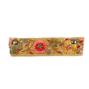 Wide Limited Edition Jaya Embroidered Ribbon Snap Strap