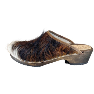 Traditional Heel Furry Tri Colored Pony size 42 - In Stock