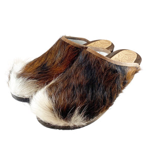 Traditional Heel Furry Tri Colored Pony size 42 - In Stock