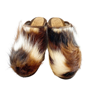 Furry Tri Colored Pony Traditional Heel