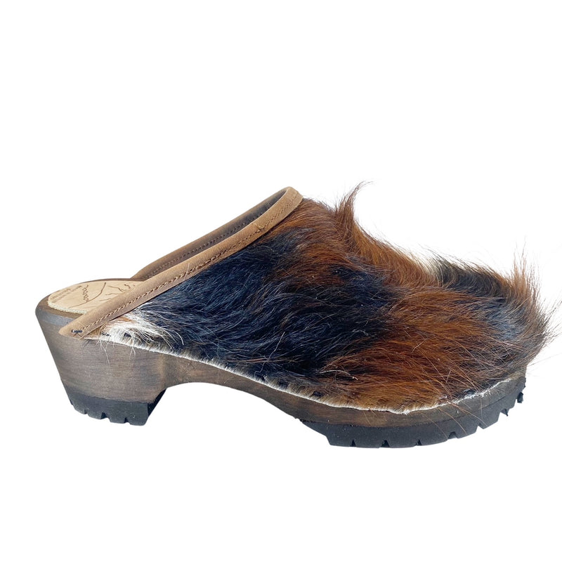 Furry Tri Colored Pony Mountain Clogs size 37