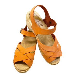 Orange Nubuck Filippa Traditional Heel Sandal