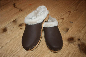 Traditional Heel Brown Oil Shearling