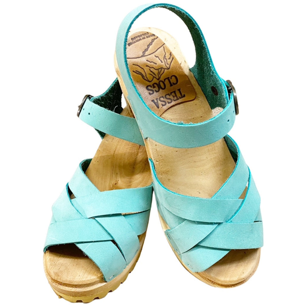 Aqua Nubuck High Heel Mountain Filippa Sandal