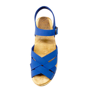 Lapis Lazur Nubuck Filippa Traditional Heel Sandal