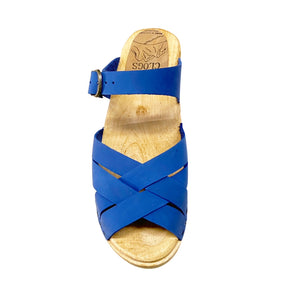 Lapis Lazur Nubuck Louise Traditional Heel Sandal