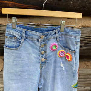 Tessa "Hand Me Downs" Upcycled Jeans High Waist