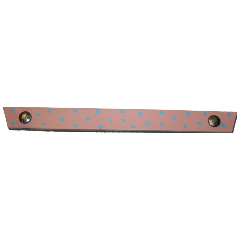 Light Pink Tessa Snap Straps with hand painted dots