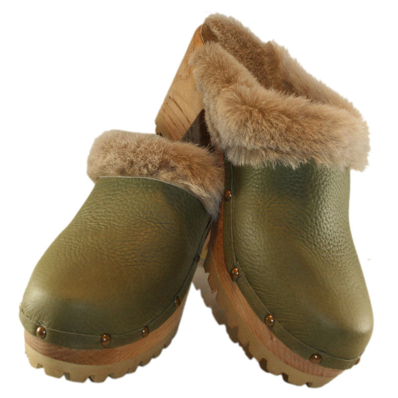 High Heel Mountain Sole Shearling Lined in your choice of Leather