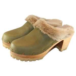 High Heel Mountain Sole Shearling Lined in your choice of Leather