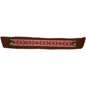 Scandinavian Red and White Ribbon Snap Strap