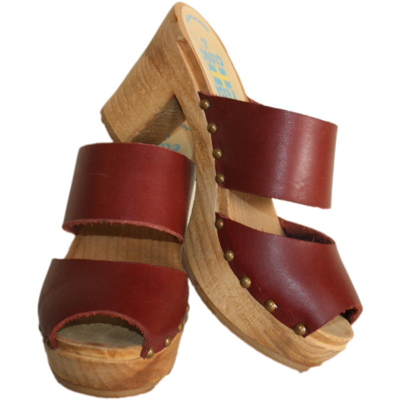 Red Mahogany Ultimate High Two Strap Sandal
