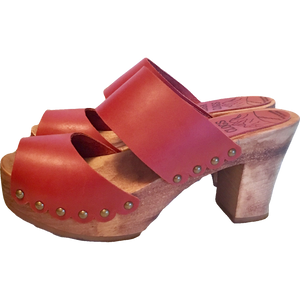 Rosehip Ultimate High Two Strap Sandal with Scalloped Edge