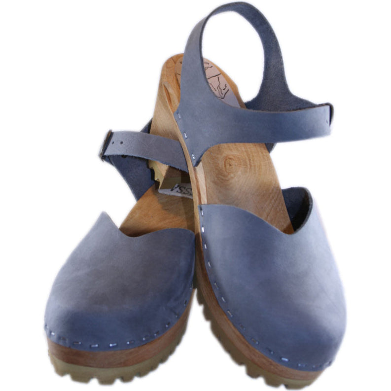 High Heel Mountain Sole Light Gray Moa Sandal