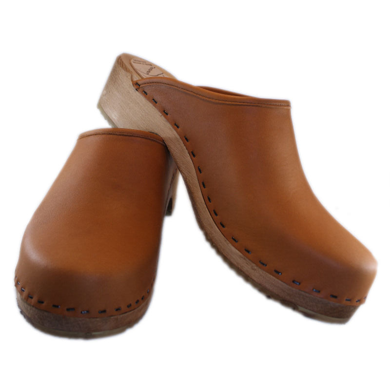 New Swedish Wooden Clogs / Natural and Eco Handmade Clogs / Moccasins for  Men / Mules of Leather / Brown / High Heel / Trend Tree 