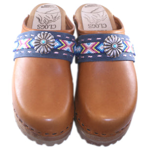 Mountain Sole in Sunrise Oiled Tanned Leather with Aspen Boho Strap